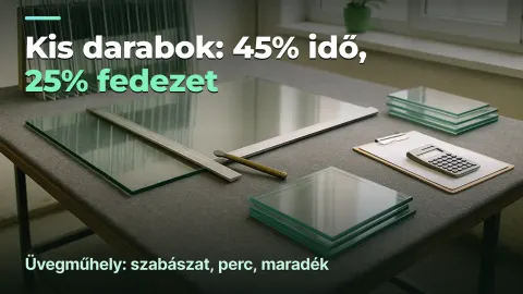 Üvegműhely: az apró darabok viszik az idő 45%-át