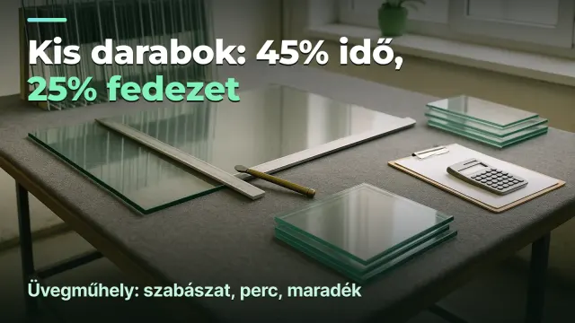 Üvegműhely: az apró darabok viszik az idő 45%-át