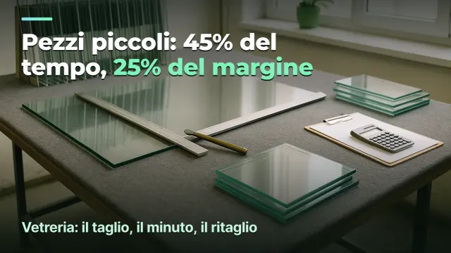 Vetreria: i pezzi piccoli mangiano il 45% del tempo
