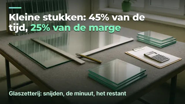 Glaszetterij: kleine stukken eten 45% van de tijd