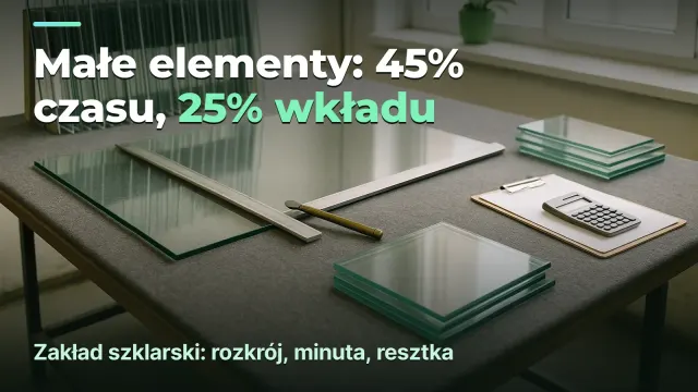 Zakład szklarski: małe elementy zjadają 45% czasu