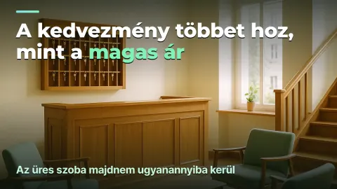 Hotel: miért hoz többet a kedvezmény, mint a magas ár