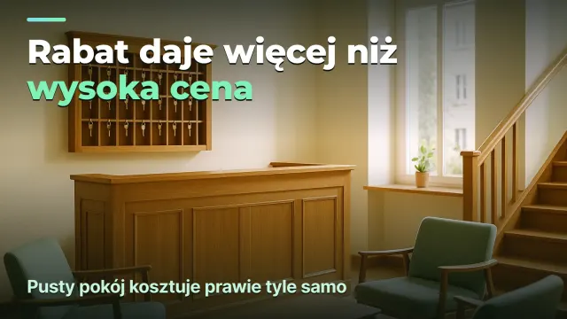 Hotel: dlaczego rabat daje więcej zysku niż wysoka cena