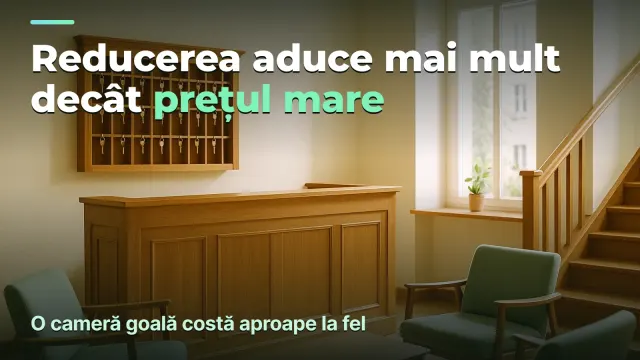 Hotel: de ce reducerea aduce mai mult decât prețul mare