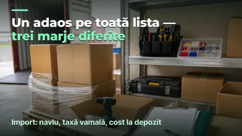 Import: prețul din factură nu e costul real