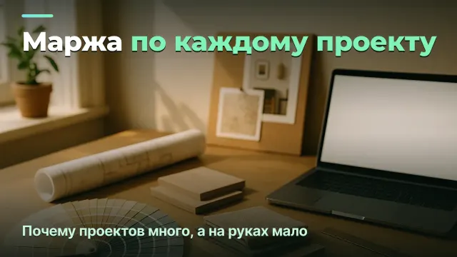 Студия дизайна интерьера: настоящая маржа по проекту, а не по загруженности