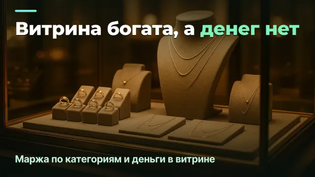 Ювелирный: маржа по категориям и деньги, замороженные в витрине