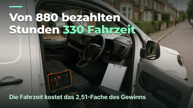 Außendienst: 37,5% der Schicht ist Fahrzeit