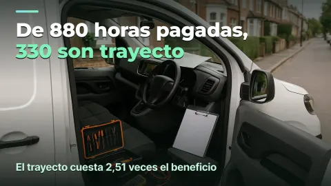 Servicio a domicilio: 37,5% del turno es trayecto