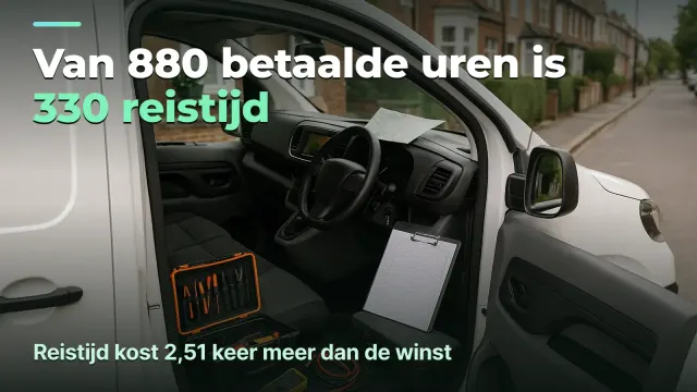 Servicedienst: 37,5% van de dienst is reistijd