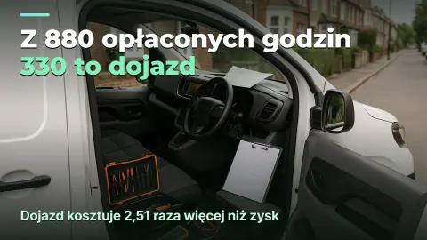 Serwis mobilny: 37,5% zmiany to dojazd