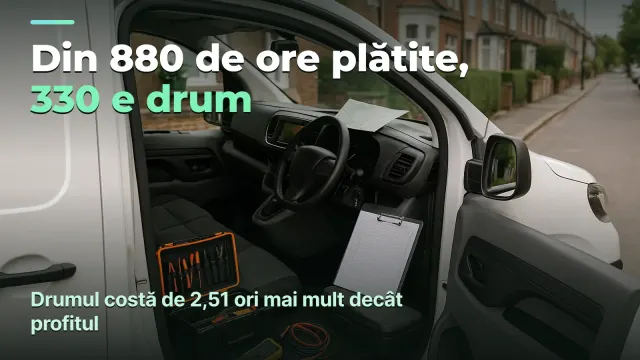 Service la domiciliu: 37,5% din tură e drum
