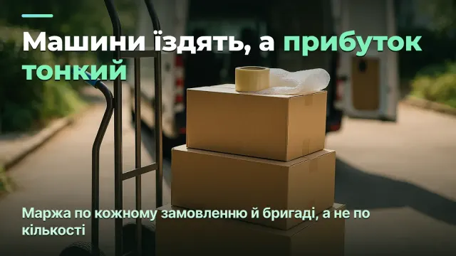 Компанія переїздів: прибуток по замовленню й по бригаді, а не по кількості переїздів
