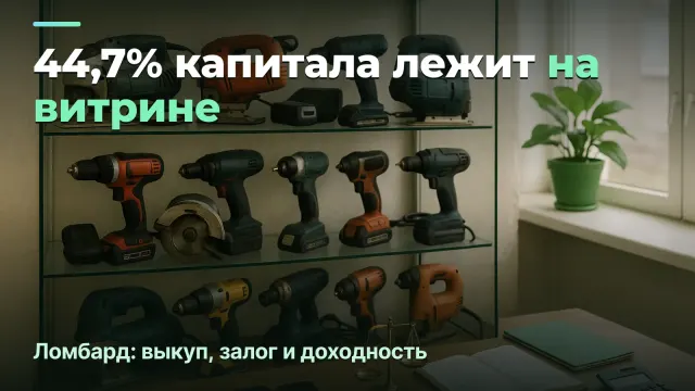 Ломбард: 44,7% капитала лежит на витрине