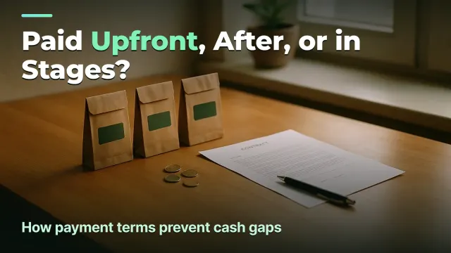 Upfront, on Delivery or Milestones: Choosing Payment Terms