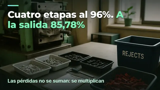 Cuatro etapas al 96% dan un rendimiento del 85,78%
