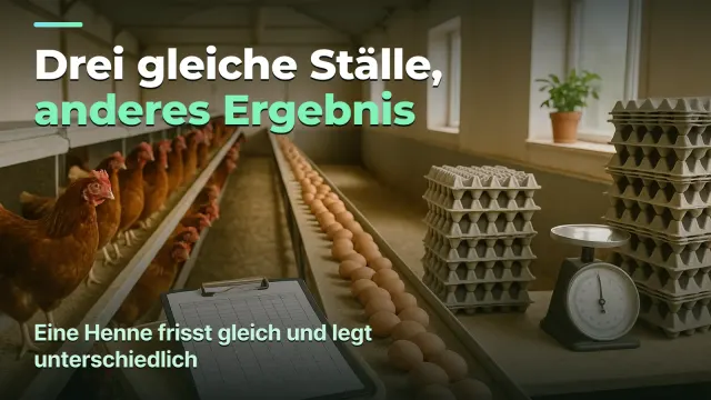 Geflügelfarm: drei gleiche Ställe, anderes Ergebnis