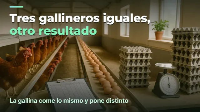 Granja avícola: tres gallineros iguales, otro resultado