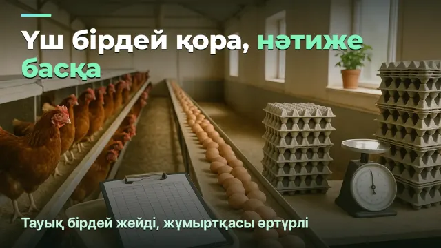 Құс фермасы: үш бірдей қора, нәтиже басқа