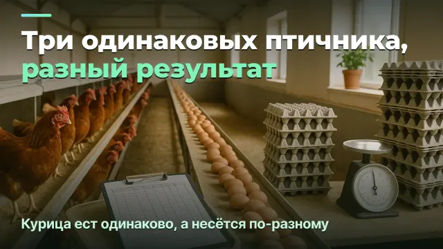 Птицеферма: три одинаковых птичника, разный результат