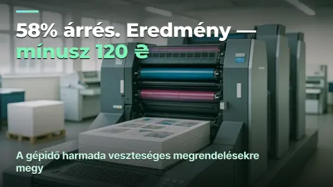Nyomtatási önköltség: gépóra és beigazítás számítása