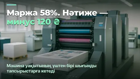 Басып шығару өзіндік құны: машина-сағат пен баптау