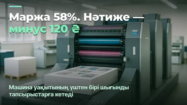Басып шығару өзіндік құны: машина-сағат пен баптау