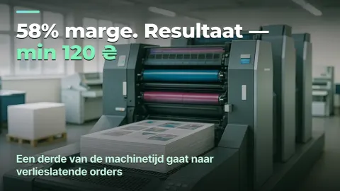 Drukkosten berekenen: machine-uur en inrichten