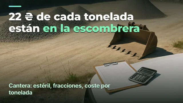 Cantera: 22 ₴ de cada tonelada en la escombrera