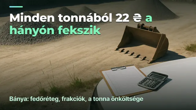 Bánya: minden tonnából 22 ₴ a hányón