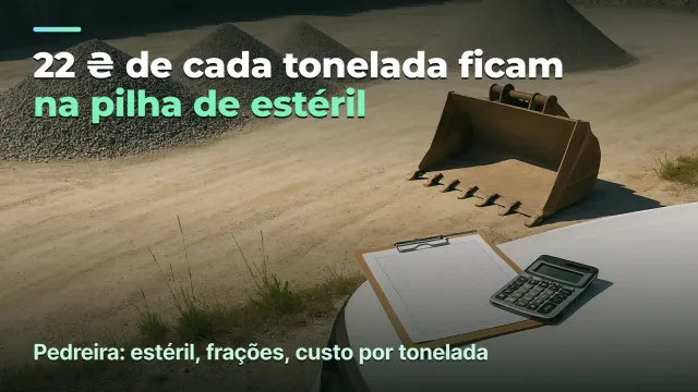 Pedreira: 22 ₴ da tonelada na pilha de estéril