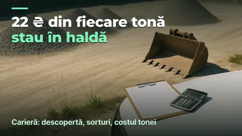Carieră: 22 ₴ din fiecare tonă stau în haldă