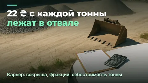 Карьер: 22 ₴ с тонны лежат в отвале