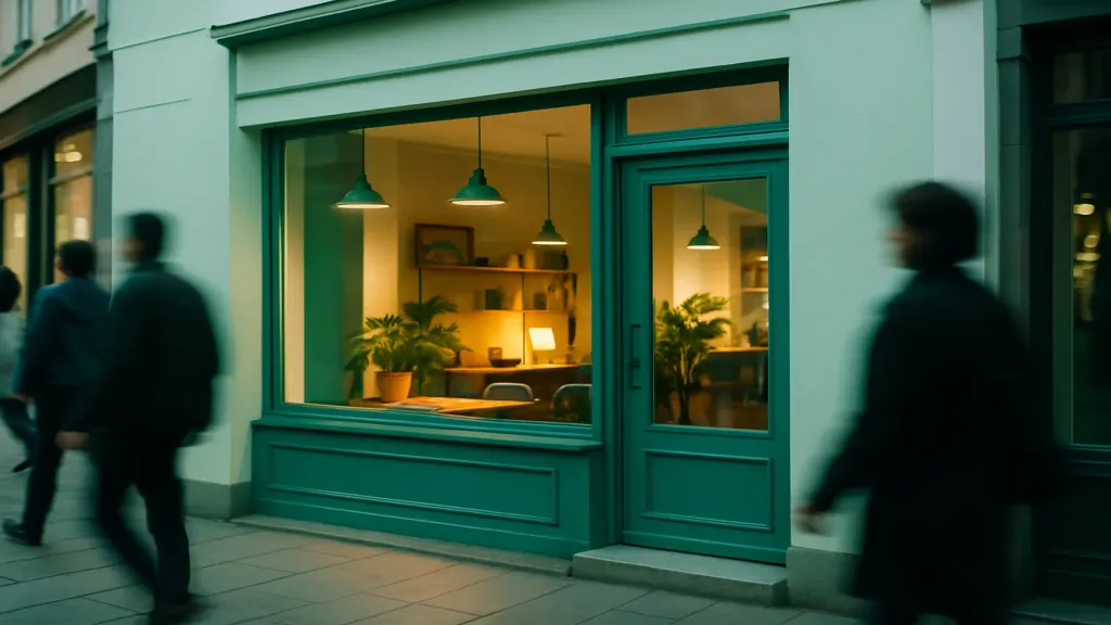 A shop in a busy high-street location