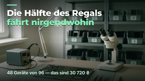 Werkstatt: die Hälfte des Regals fährt nie nach Hause