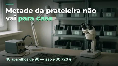 Assistência técnica: metade da prateleira não vai a lugar nenhum