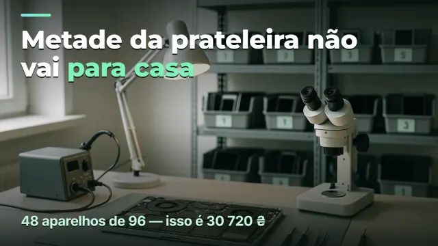 Assistência técnica: metade da prateleira não vai a lugar nenhum