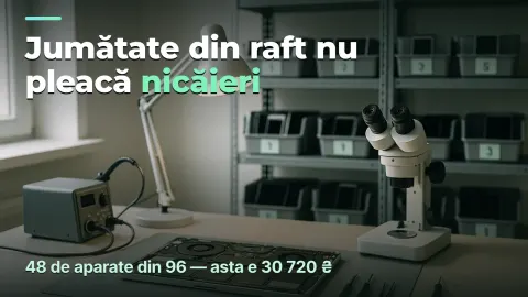 Centru de service: jumătate din raft nu pleacă nicăieri