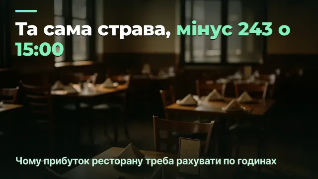 Ціни в ресторані по годинах: та сама страва, різна економіка