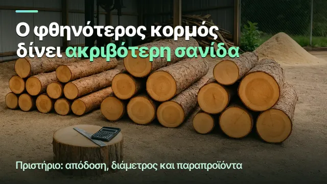 Πριστήριο: ο φθηνός κορμός δίνει ακριβή σανίδα