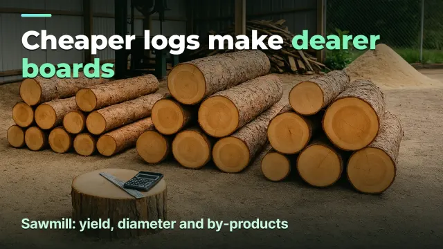 Sawmill: cheaper logs make dearer boards