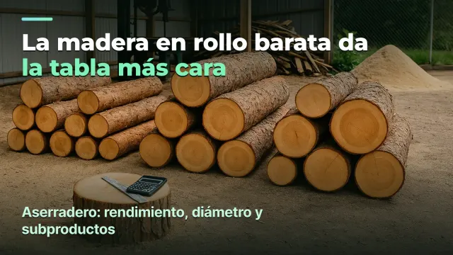 Aserradero: el rollo barato da la tabla más cara