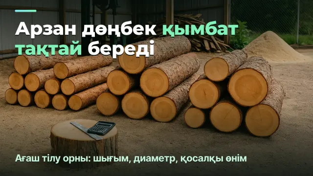 Ағаш тілу орны: арзан дөңбек, қымбат тақтай