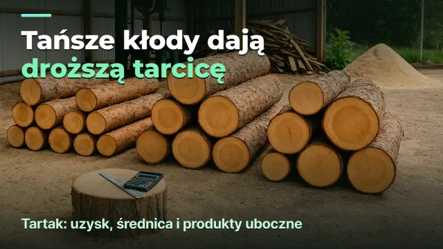 Tartak: tańsze kłody dają droższą tarcicę