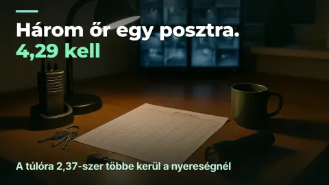 Vagyonvédelem: egy poszt 4,29 embert kér, nem hármat
