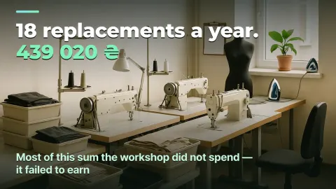 Sewing workshop: turnover costs 35% of profit