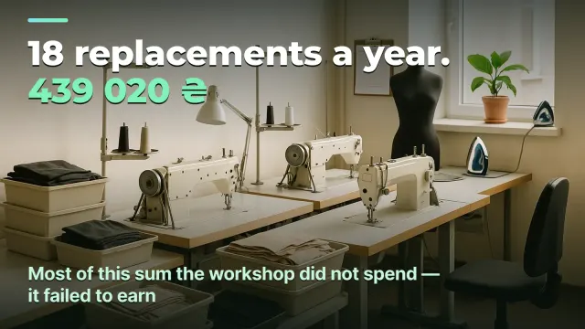 Sewing workshop: turnover costs 35% of profit