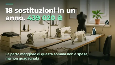 Cucito: il turnover costa il 35% dell'utile