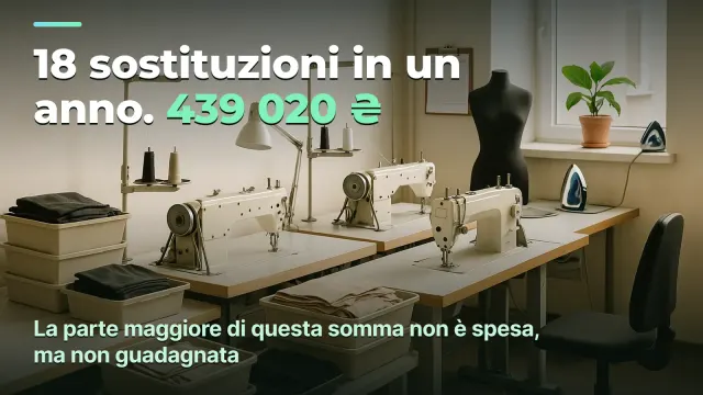 Cucito: il turnover costa il 35% dell'utile