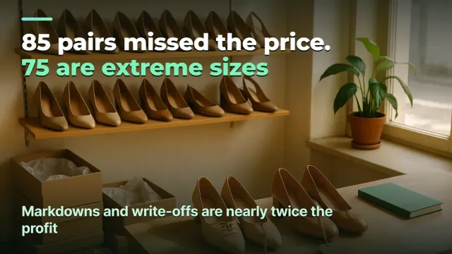Shoe shop: the markdown built into the order